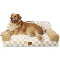 Sonstiges Lit orthopédique pour chats, 104x69 cm, lavable. Canapé pour chiens, adapté aux grandes races, couleur kaki