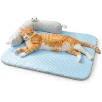 Sonstiges Tapis rafraîchissant pour chiens et chats, lavable, avec coussin intégré, idéal pour l'été, dimensions : 65x50 cm