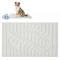 Sonstiges Tapis rafraîchissant pour chien et chat, auto-refroidissant, sans gel, lavable, couleur gris clair, dimensions : 122 x 71 cm