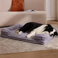 Sonstiges Lit orthopédique pour chien, couleur gris, dimensions : 97 x 70 x 17 cm