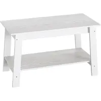 Sonstiges Table basse avec compartiment de rangement, blanche, 80x39x48 cm, en MDF