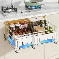 Merkloos Omgoods - Organisateur de cuisine extensible, avec largeur réglable et sans perçage