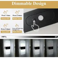StarTech.com Appliques LED - Lampes murales - Lot de 4 - Détecteur de mouvement PIR - Batterie rechargeable - Blanc froid 6400 K - Noir