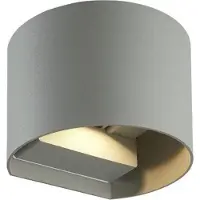 LED line LITE Applique murale extérieure LED 2x 3W 3000K blanc chaud IP54 CILINDER éclairage extérieur Applique murale grise