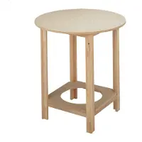 Dripio Table ronde en bois de hêtre, dimensions 60 x 75 cm