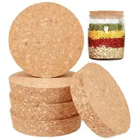 OEM Allecto - Bouchons en liège - Bouchons pour bouteilles de vin - Bouchon en bois - Marron - Bouchons en liège - Pour la conservation et les mariages - Lot de 5 pièces