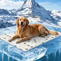 Sonstiges Tapis rafraîchissant pour chiens et chats, pliable, 90 x 60 cm, couleur beige