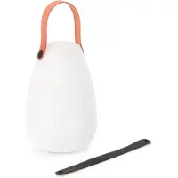Bizzotto Lampe LED Party 12 x 20 x 12 cm en polyéthylène et silicone, blanche