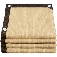 OEM Parasol rectangulaire - 3 x 5 mètres - Forme rectangulaire - Jaune - Protection UV - Pour l'extérieur - Avec treillis - Idéal pour terrasse, jardin, camping