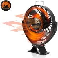 Vigevee Ventilateur pour poêle à bois , débit de 160 à 200 CFM, ventilateur de poêle silencieux et inclinable pour une diffusion ciblée de l'air chaud, avec thermomètre intégré