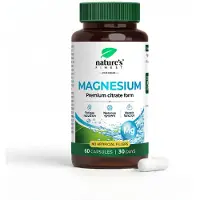 Nature First Nature's Finest Magnésium gélules - 276 mg de citrate de magnésium, vegan - 60 gélules