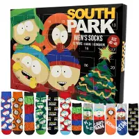 Dripio Calendrier de l'Avent avec 12 paires de chaussettes South Park, taille 40-45