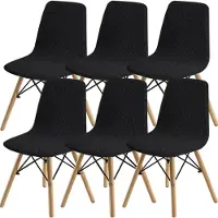 Merkloos Ensemble de 2/4/6 chaises de salle à manger - Chaises modernes de couleur noire