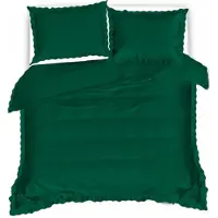Cotton World Coton World Parure de lit Vert avec Volant 200x220