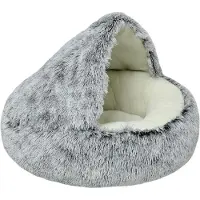 Sonstiges Coussin pour animaux de compagnie apaisant, forme donut, gris, 50 cm
