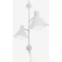 In.tec® DUETTO : Applique murale en métal blanc avec deux bras orientables
