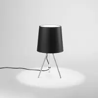 In.tec® Lampe de table MARLEY en métal noir, 43,5 cm