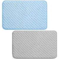Sonstiges Tapis rafraîchissants pour chien, lot de 2, gris et bleu, 60x80 cm, auto-refroidissants, lavables