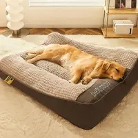 Sonstiges Lit orthopédique pour chien, canapé ergonomique pour chien, taille 3XL, couleur marron, dimensions : 120 cm de longueur x 95 cm de largeur x 21 cm de hauteur