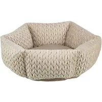 Merkloos Lit pour chien Livia, forme ronde, 50x50 cm, couleur sable