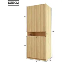 StarTech.com Armoire individuelle - Armoire autonome - 70 x 55 x 180 cm - Compartiments éclairés - Grand espace de rangement - Penderie - Bois