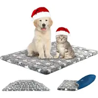 KROSER Lit pour chien, imperméable, réversible, gris, 76 x 51 cm