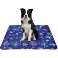 Sonstiges Tapis rafraîchissant pour chien, auto-refroidissant, dimensions 90 x 60 cm, couleur bleu, motif flocon de neige, en taffetas PVC