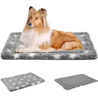 Sonstiges Lit pour chien, réversible, lavable, gris, dimensions : 122 x 76 x 3 cm