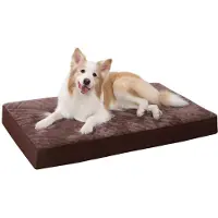 Sonstiges Lit orthopédique pour chien, taille XXL, 119x73x9 cm, en velours doux, antidérapant, avec housse amovible