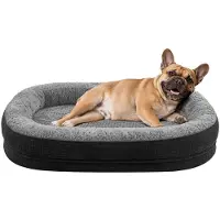 Sonstiges Lit orthopédique pour chien, 71x58 cm, noir, en polaire, imperméable