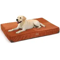FUKUMARU Lit orthopédique pour chien, dimensions 107 x 76 x 10 cm, couleur orange