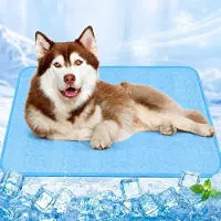 Sonstiges Tapis rafraîchissant pour chien, 100x70 cm, bleu, taille XL, auto-refroidissant, imperméable
