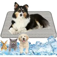 Sonstiges Tapis rafraîchissant pour chien, 100x70 cm, auto-refroidissant, gris, taille XL