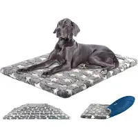 KROSER Lit pour chien, imperméable, réversible, gris, 137 x 84 cm