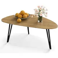 Sonstiges Table basse ovale en bois, chêne noir, table d'appoint, table de salon