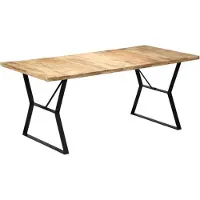 vidaXL Table de salle à manger 180 x 90 x 76 cm en bois massif de manguier