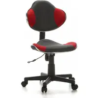 Hjh OFFICE Siège De Bureau Enfant / Siège Pivotant Kiddy Gti-2, Tissu Gris / Rouge Hjh Office