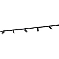 LEDVION systeme rail LED 2m monophase Noir 5 spots blanc chaud