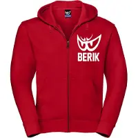 Berik Classic Z Zip Hoodie, rouge/blanc, S