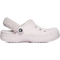 Crocs Sabots Baya doublés à bride en peluche - Barely Pink