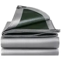 Sonstiges Bâche étanche, robuste, de dimensions 2x3 mètres, de couleur verte et argentée, en plastique PE, grammage 180 g/m²