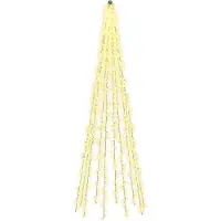 vidaXL Éclairage de sapin de Noël avec 10 LED, 1550 LED, lumière blanche chaude