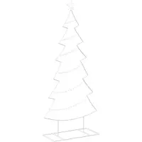 Syfax Arbre de Noël en métal avec pied, modèle KUOPIO, 180 cm, acier, blanc