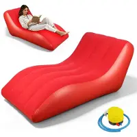 Merkloos Solidchoice - Fauteuil gonflable avec pompe, idéal pour une utilisation intérieure et extérieure