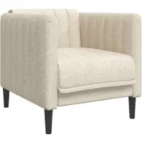 vidaXL Fauteuil Crème Tissu