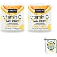 Sence 2 crèmes de jour à la vitamine C pour une peau éclatante - 50 ml - Pack économique - 2 pièces