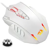 Redragon Souris de jeu M908 Impact, filaire, RGB, 12400 DPI, blanche