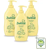 Zwitsal 3 flacons de shampooing doux pour bébé , 400 ml chacun, pack économique de 3 unités