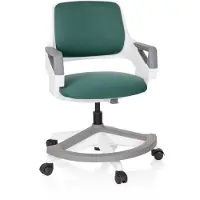 Hjh OFFICE Chaise tournante pour enfants KID FLEX Chaise de bureau pour enfants réglable en hauteur avec accoudoirs Tissu