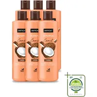 Sence 6 bouteilles de shampooing à l'huile de coco - Shampooing nourrissant pour les cheveux secs et abîmés - 400 ml - Lot de 6